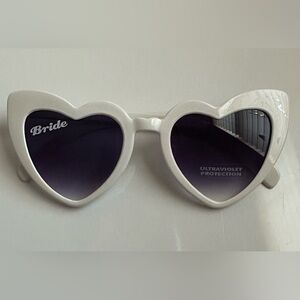 🆕 ‘Bride’ White heart shaped Sunglasses
